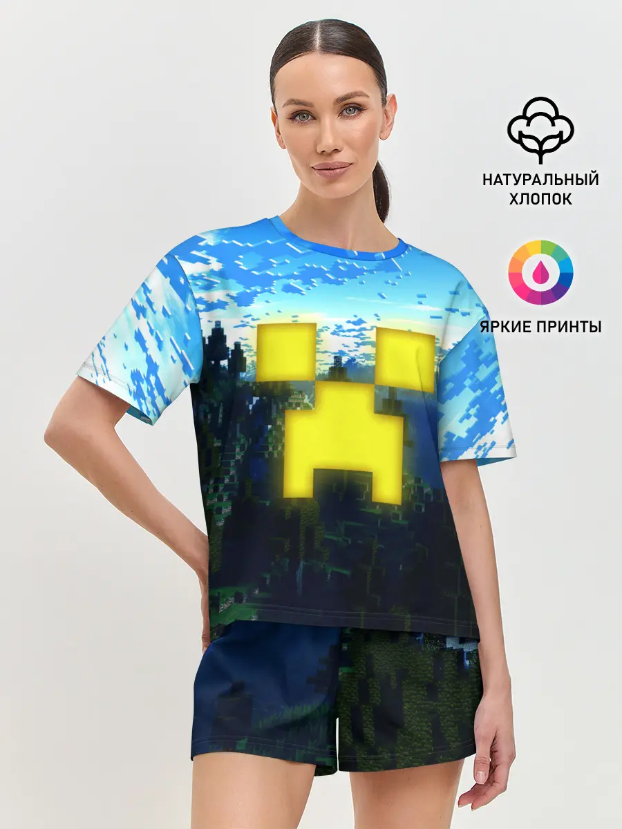 Женская пижама с шортами / Minecraft / Майнкрафт