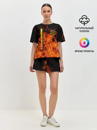 Женская пижама с шортами / RAMMSTEIN