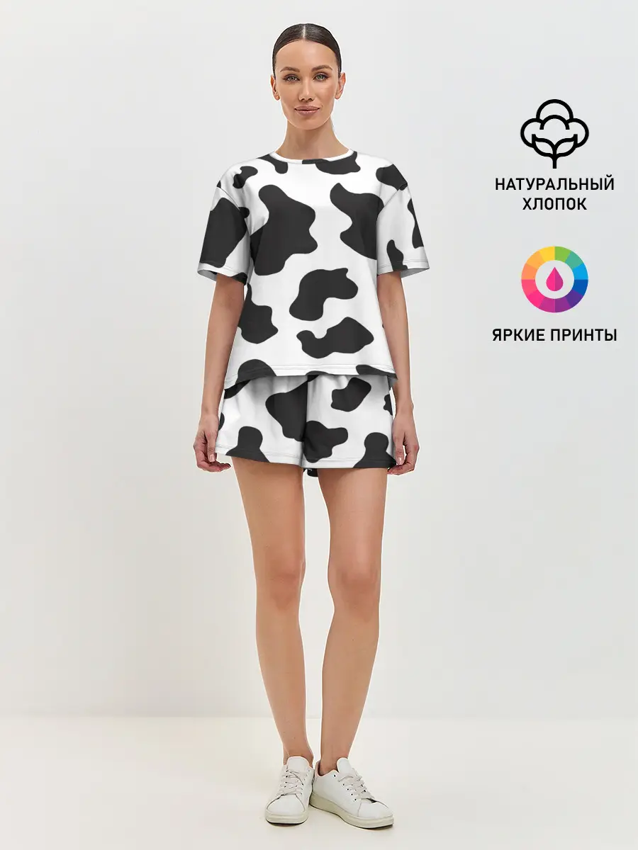Женская пижама с шортами / COW PRINT