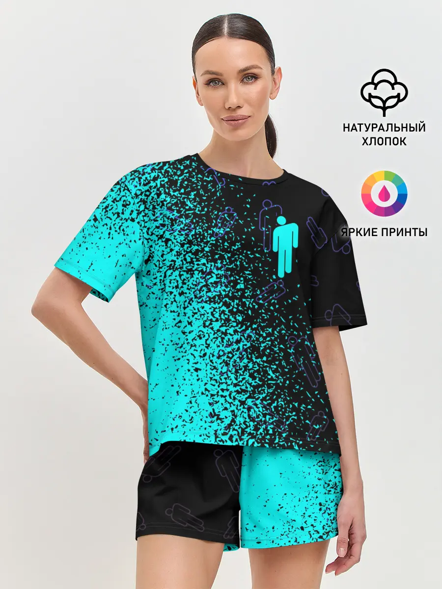 Женская пижама с шортами / BILLIE EILISH / БИЛЛИ АЙЛИШ