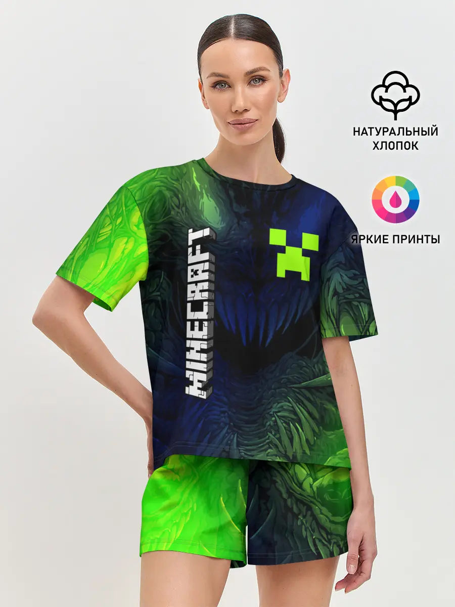 Женская пижама с шортами / MINECRAFT / МАЙНКРАФТ