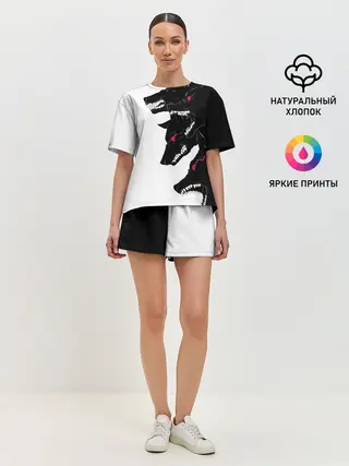 Женская пижама с шортами / Волки