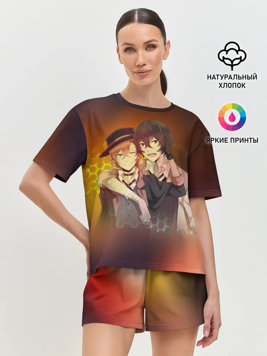 Женская пижама с шортами / Дазай и Чуя