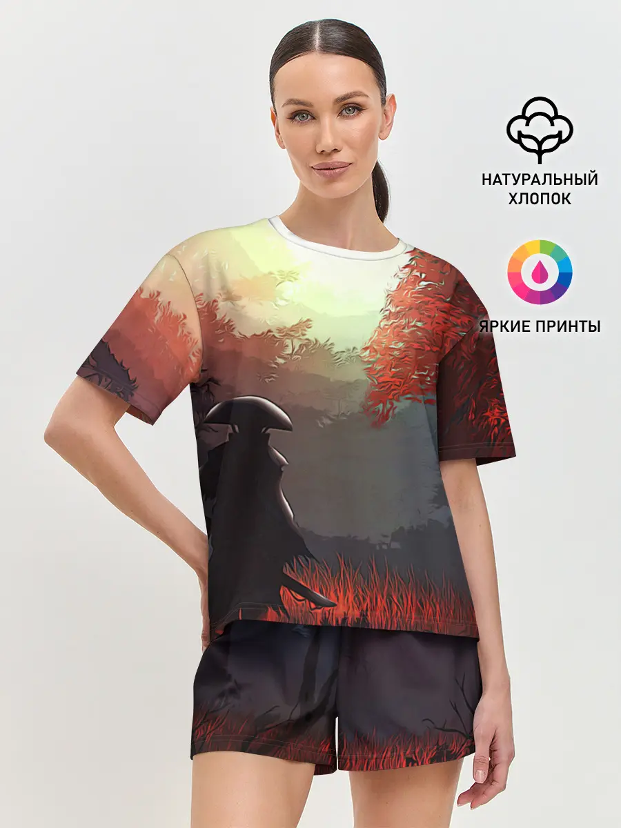 Женская пижама с шортами / Самурай