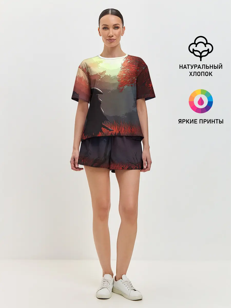 Женская пижама с шортами / Самурай