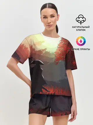 Женская пижама с шортами / Самурай