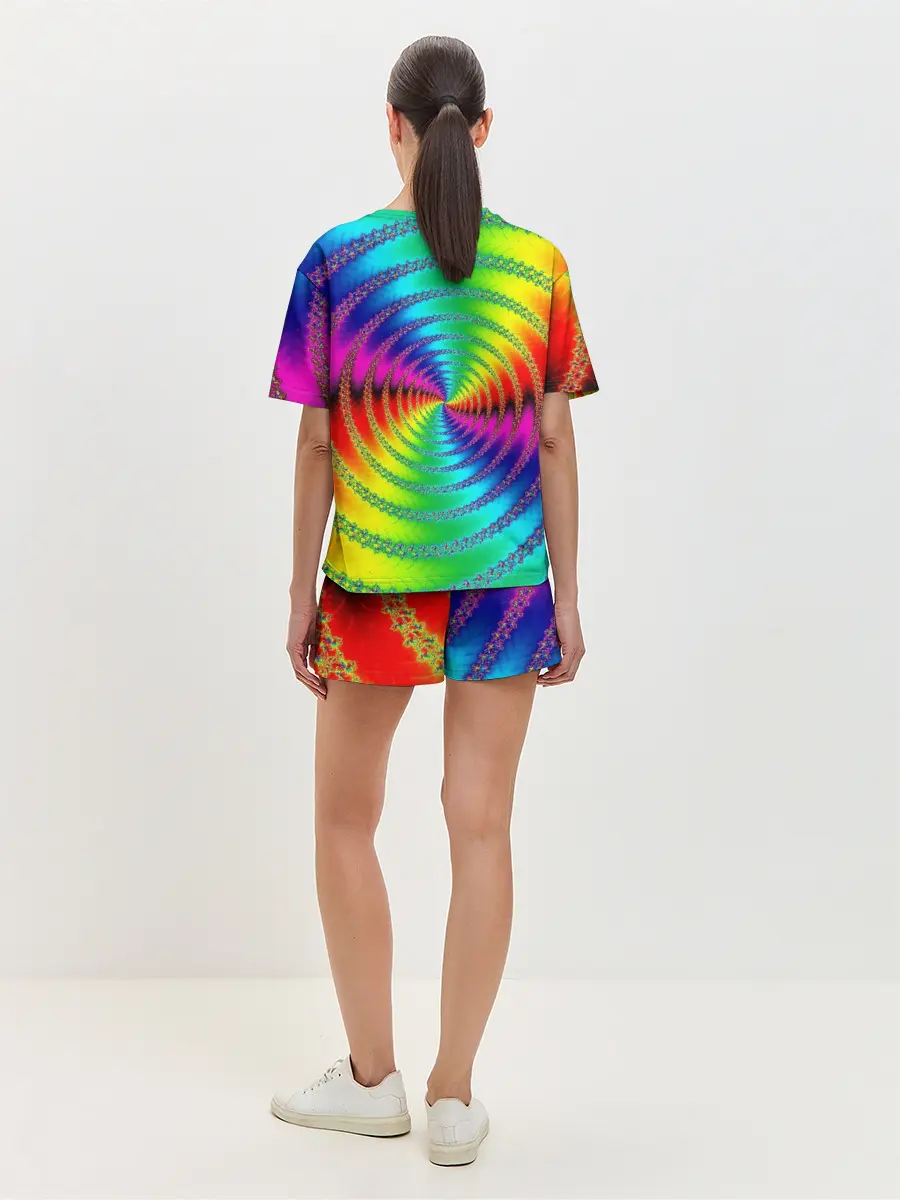 Женская пижама с шортами / Цветной гипноз