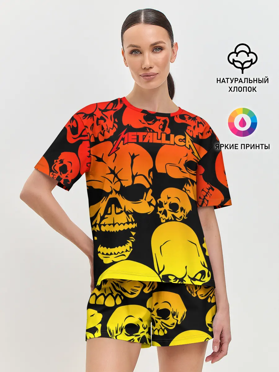 Женская пижама с шортами / Metallica