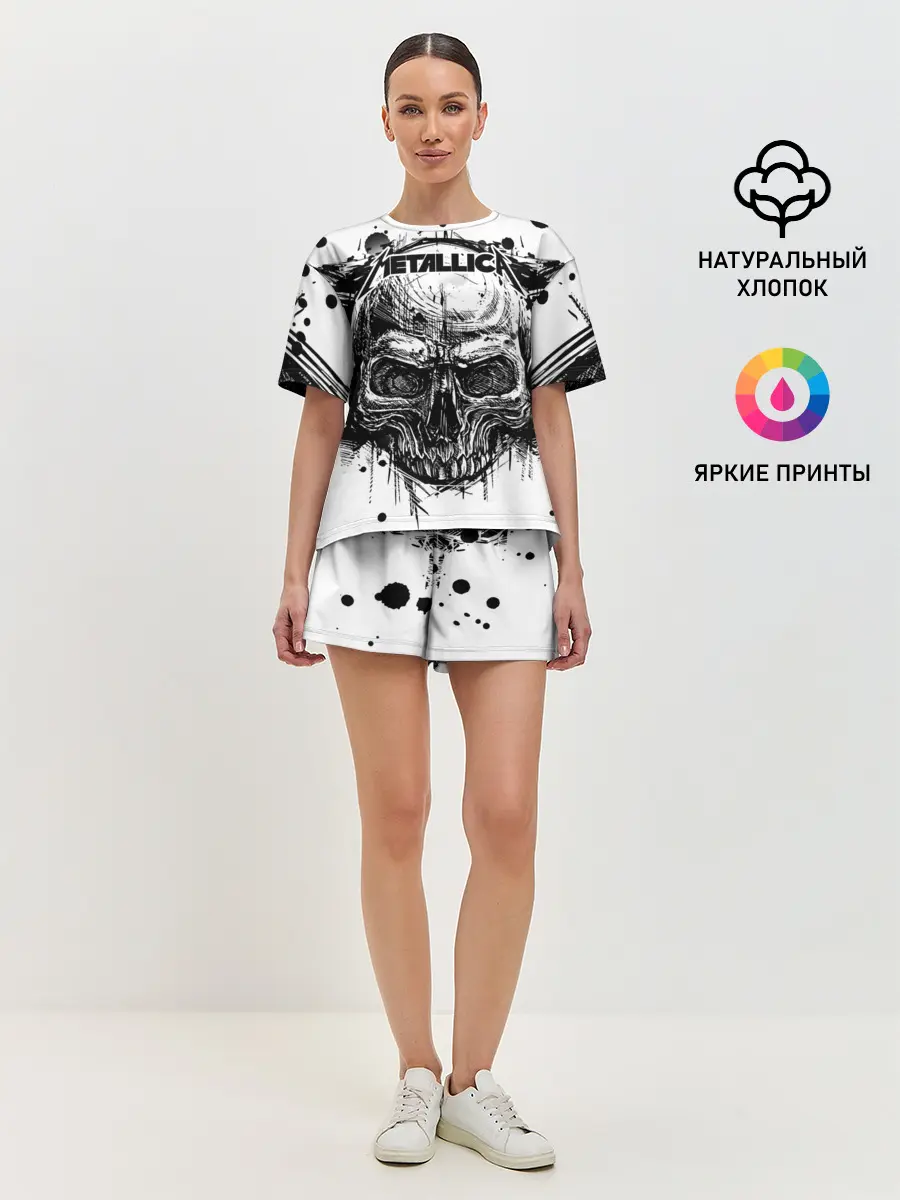 Женская пижама с шортами / Metallica