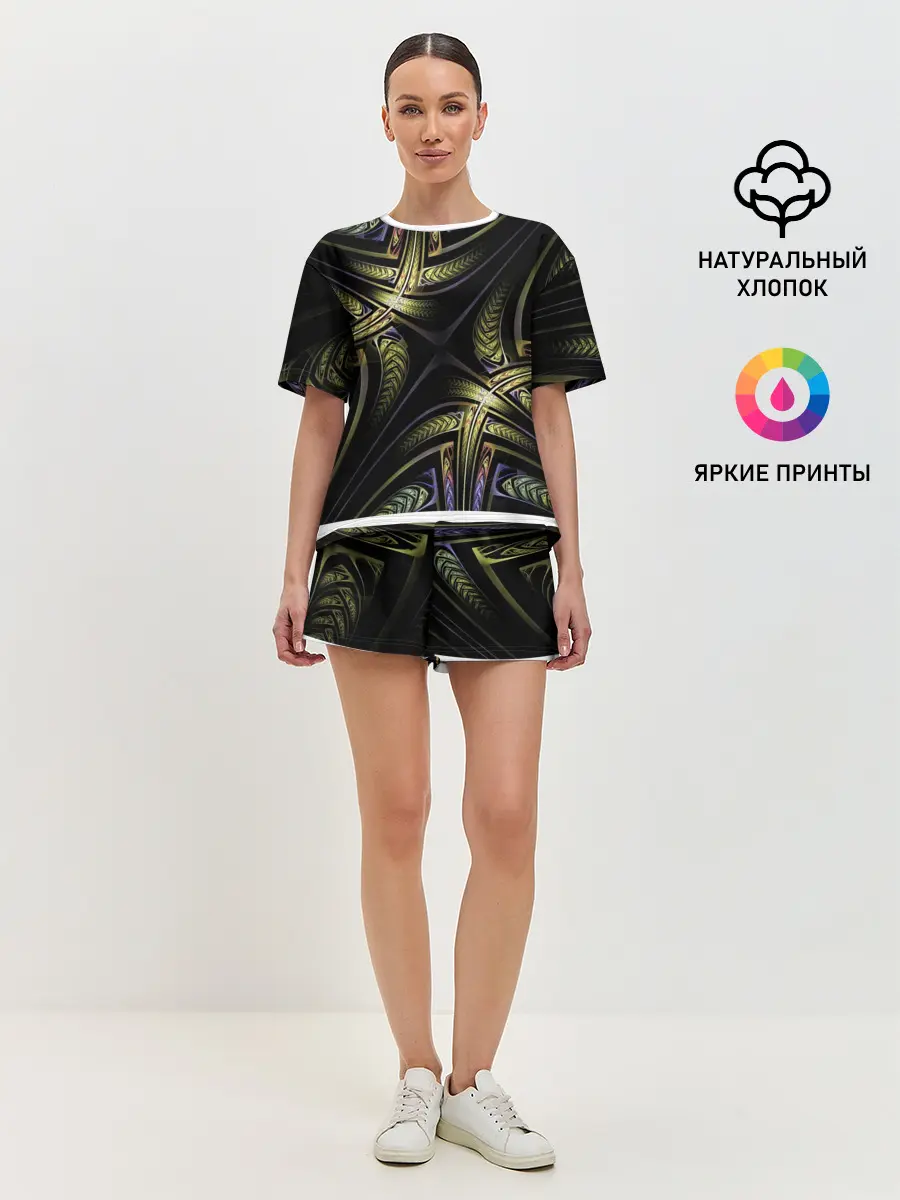 Женская пижама с шортами / Абстракция