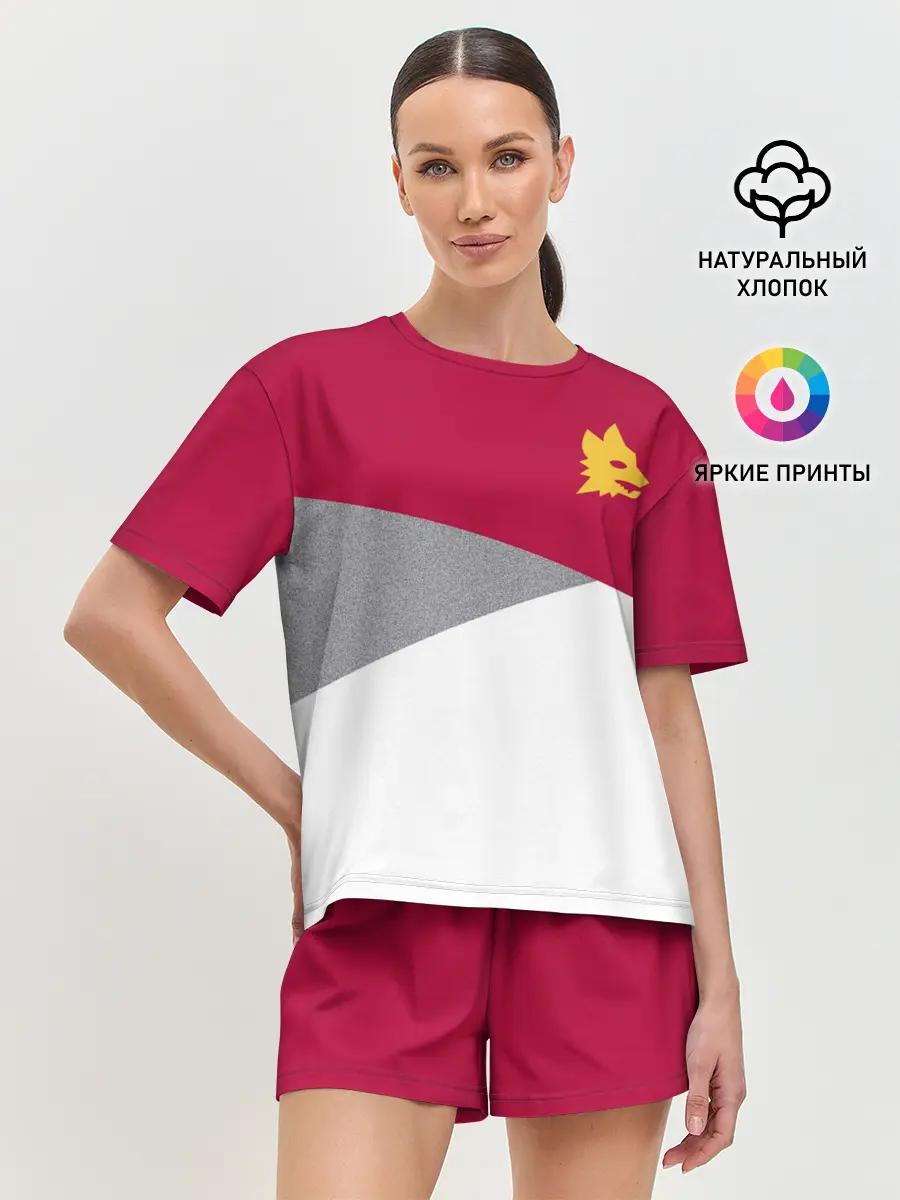 Женская пижама с шортами / AS Roma | Red Design 21/22