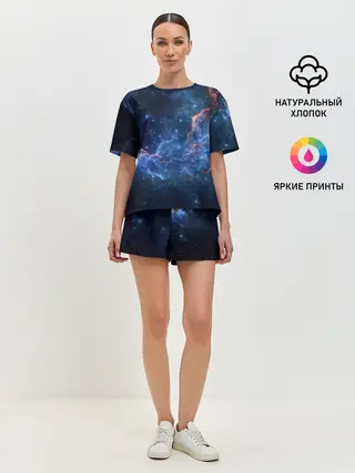 Женская пижама с шортами / Туманность