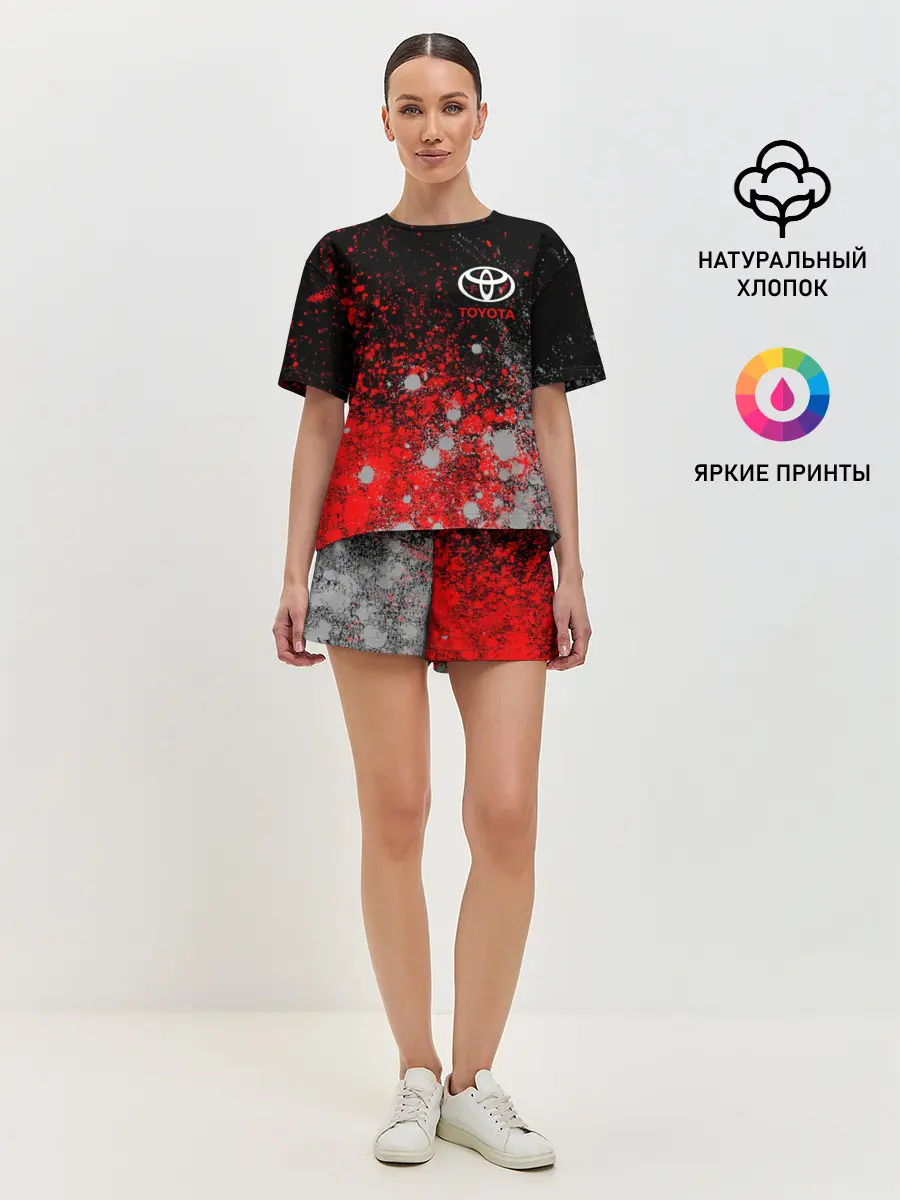 Женская пижама с шортами / TOYOTA / ТОЙОТА