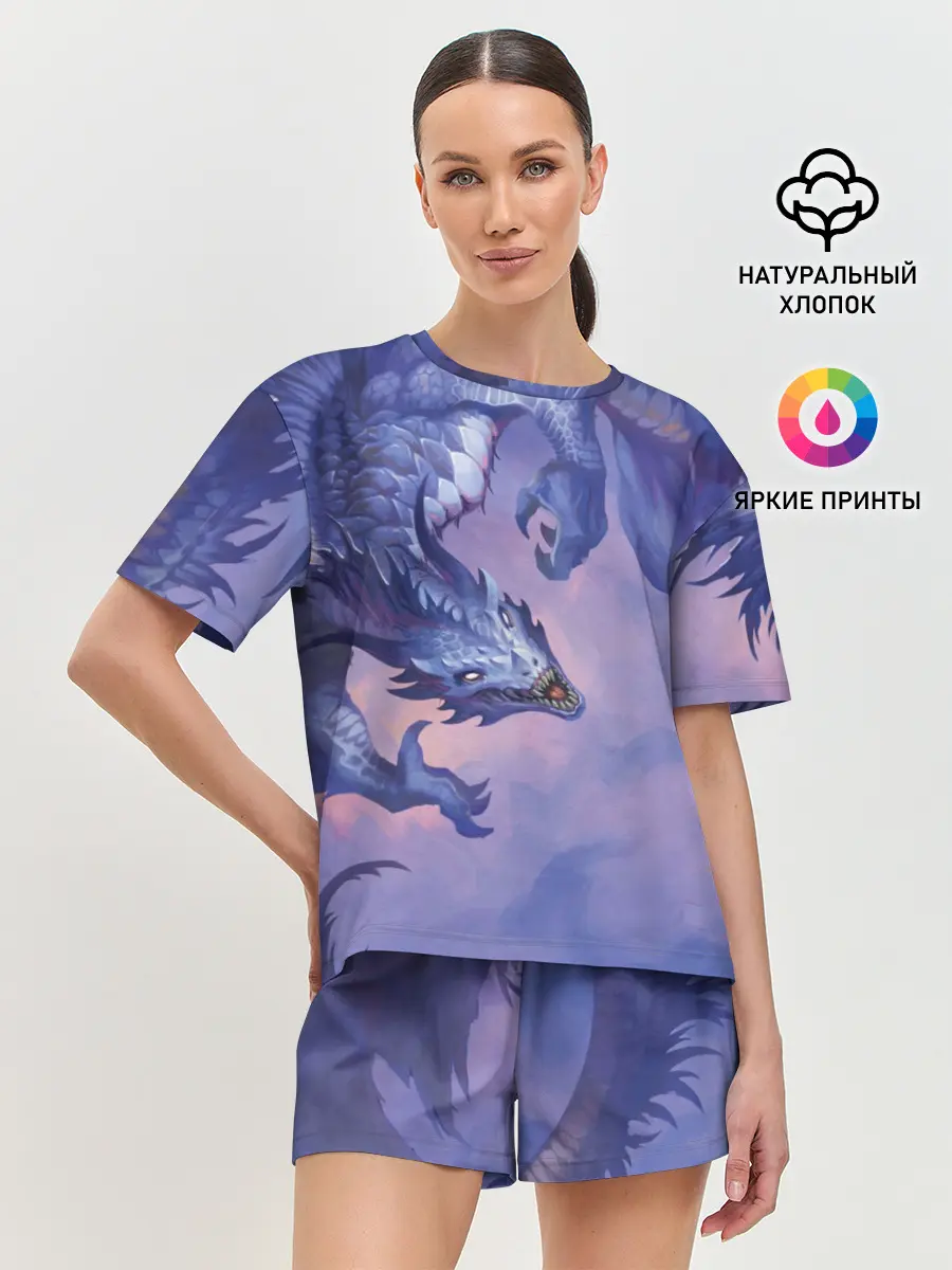 Женская пижама с шортами / Дракон воды