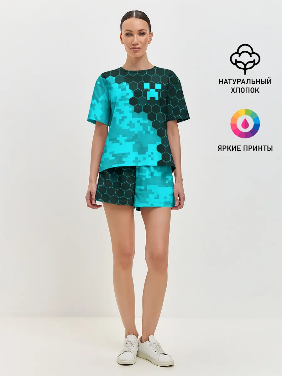 Женская пижама с шортами / MINECRAFT / МАЙНКРАФТ