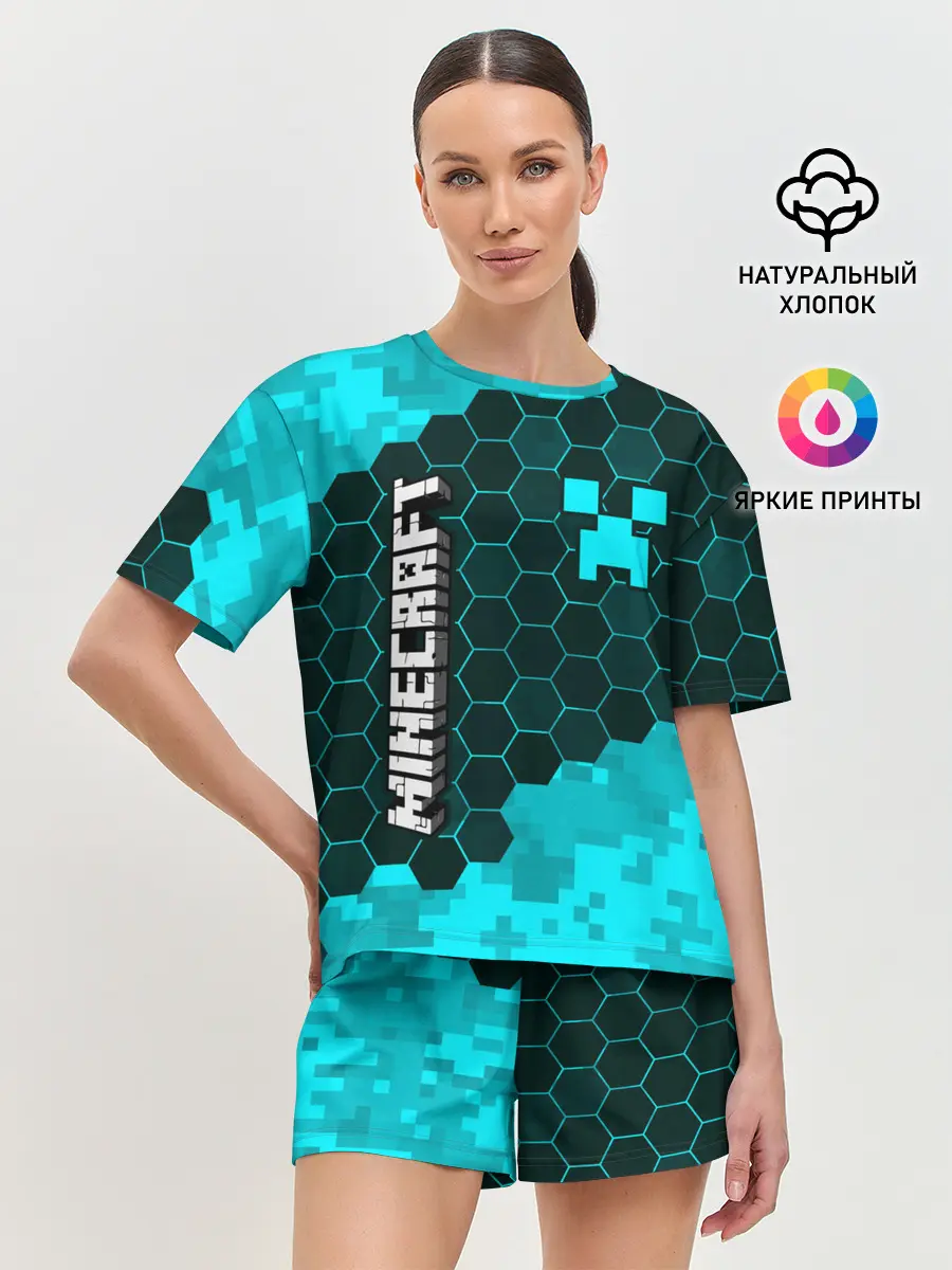 Женская пижама с шортами / MINECRAFT / МАЙНКРАФТ
