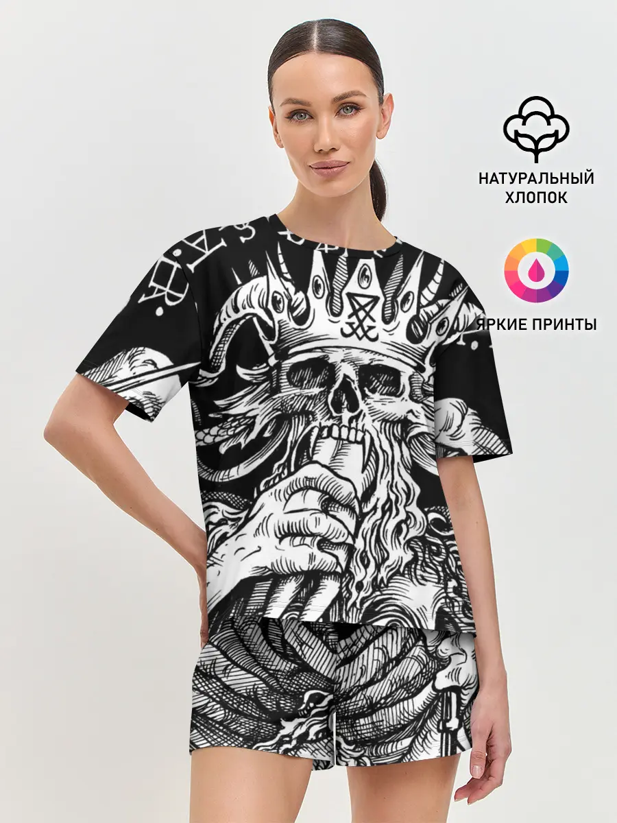 Женская пижама с шортами / Монстр