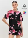 Женская пижама с шортами / Цветы