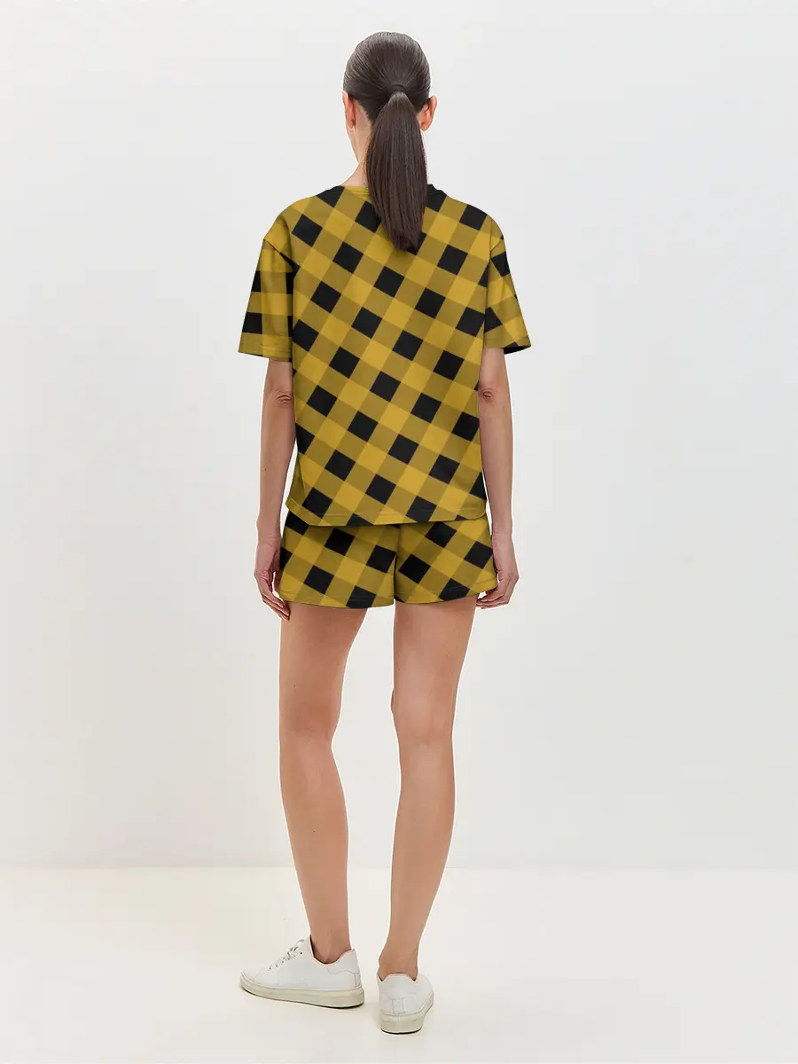 Женская пижама с шортами / Шотландка