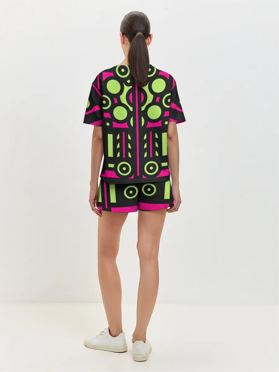 Женская пижама с шортами / Киберпанк механизмы