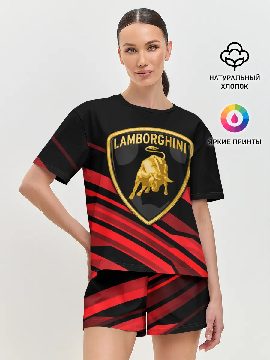 Женская пижама с шортами / Lamborghini