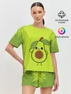 Женская пижама с шортами / Авокадо