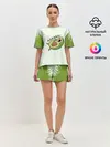 Женская пижама с шортами / Авокадо