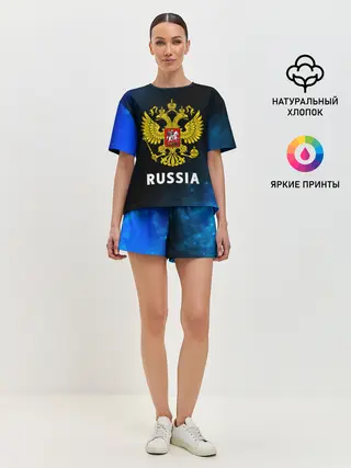 Женская пижама с шортами / RUSSIA / РОССИЯ