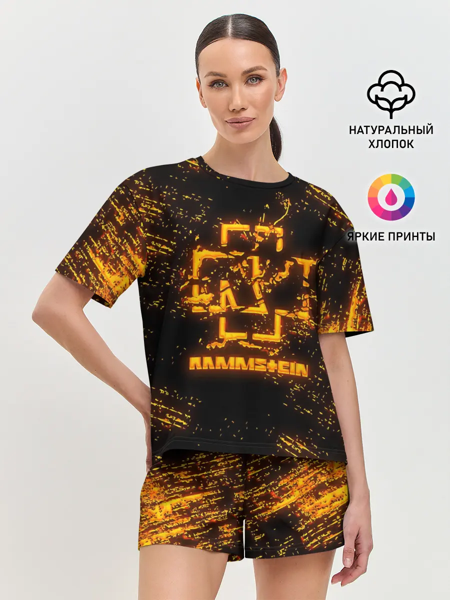 Женская пижама с шортами / RAMMSTEIN