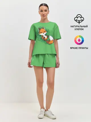 Женская пижама с шортами / Удачливый лис