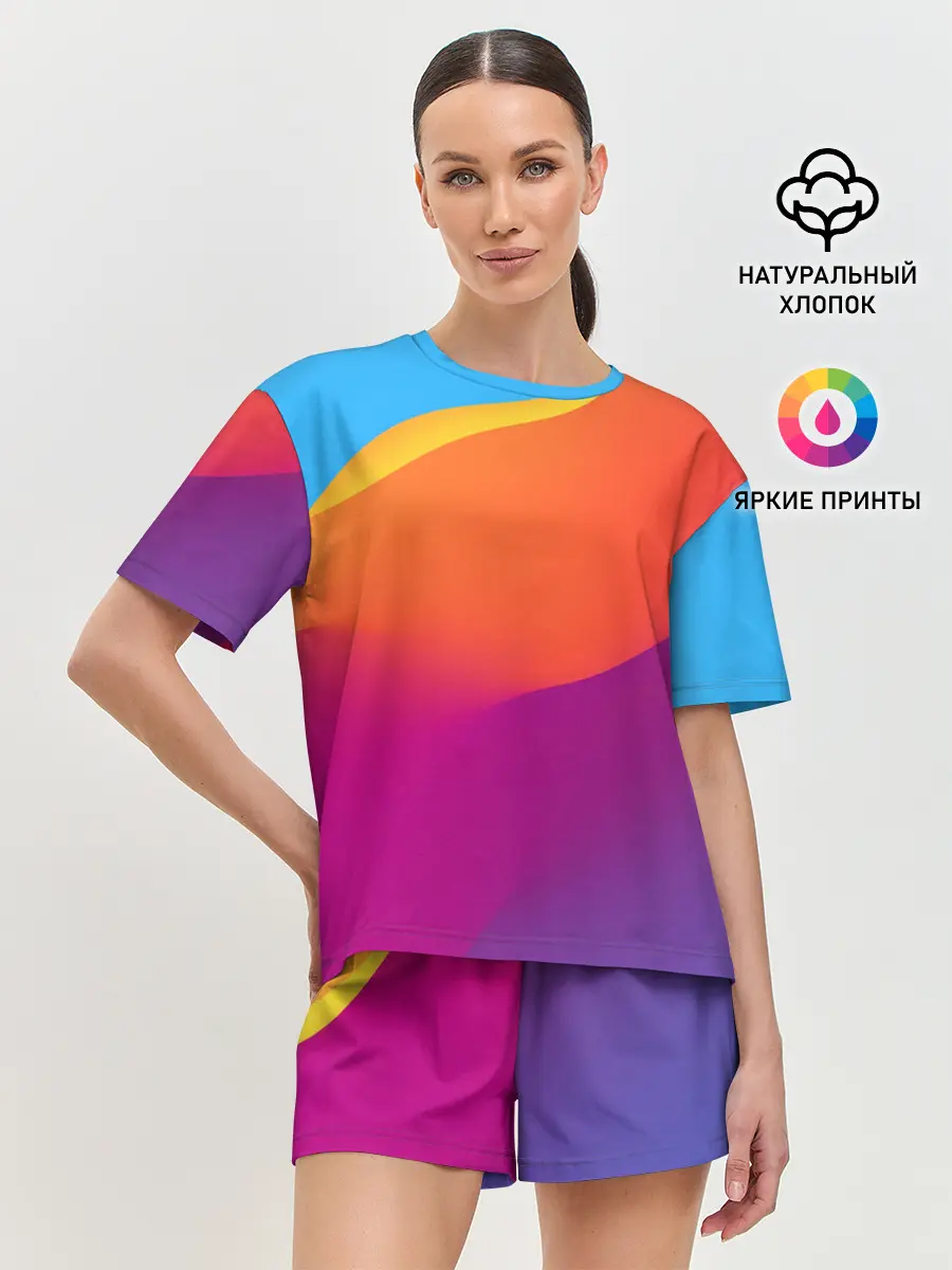 Женская пижама с шортами / ТЕКСТУРА ГРАДИЕНТА