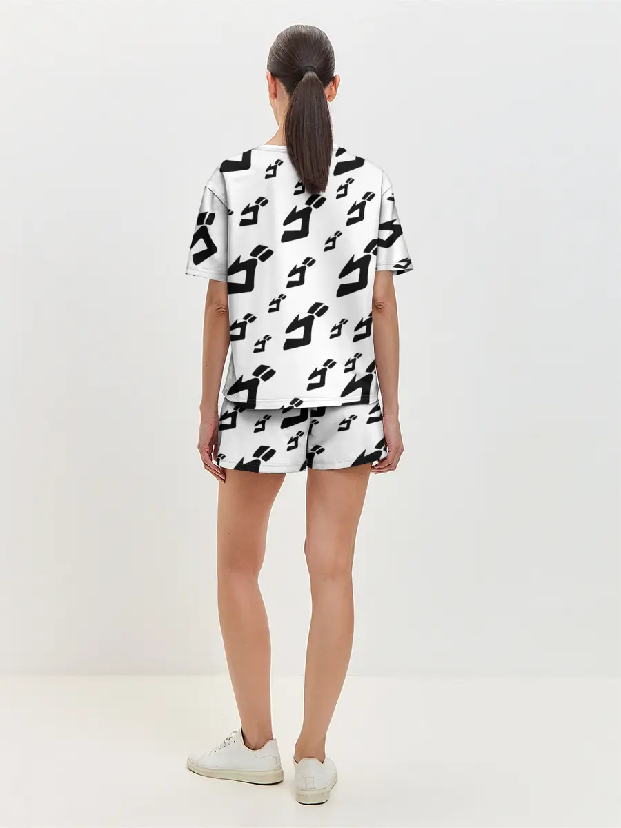 Женская пижама с шортами / JOJO PATTERN BW