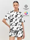 Женская пижама с шортами / JOJO PATTERN BW