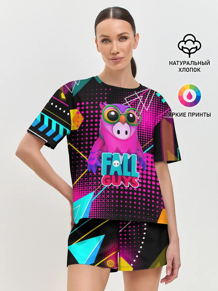 Женская пижама с шортами / Fall Guys | Saw