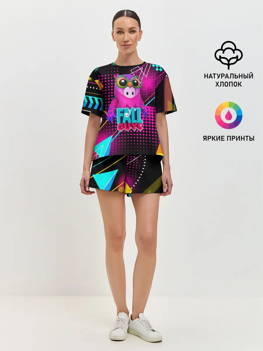 Женская пижама с шортами / Fall Guys | Saw