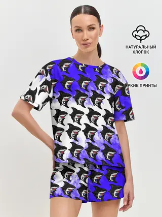 Женская пижама с шортами / Акула