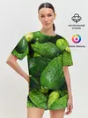 Женская пижама с шортами / Огурцы
