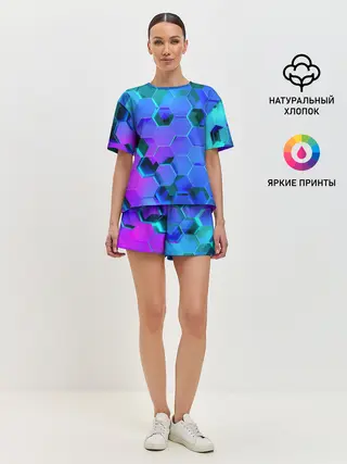 Женская пижама с шортами / Geometry