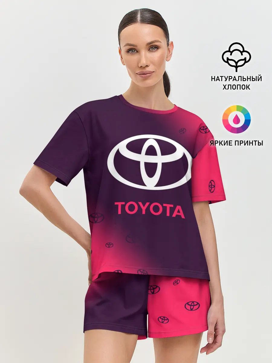 Женская пижама с шортами / TOYOTA / ТОЙОТА