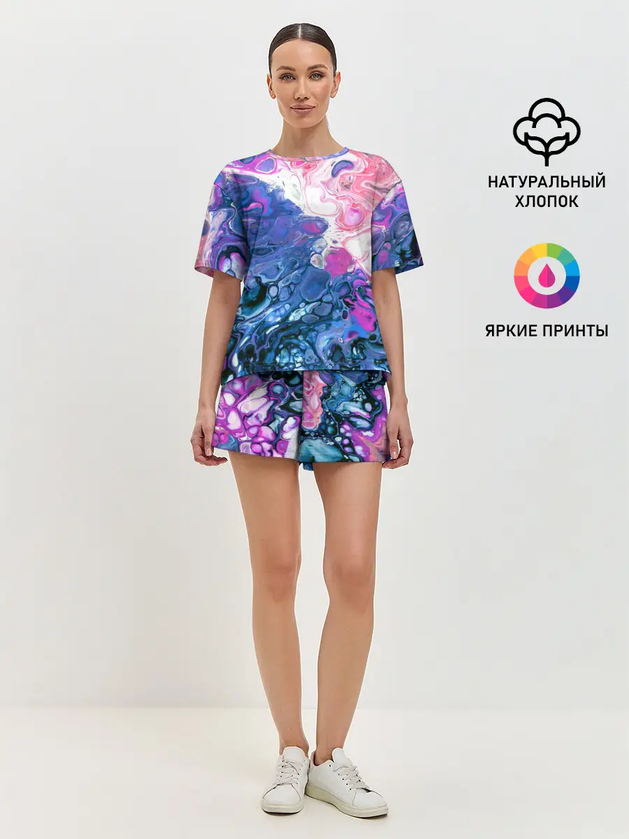 Женская пижама с шортами / Акрил