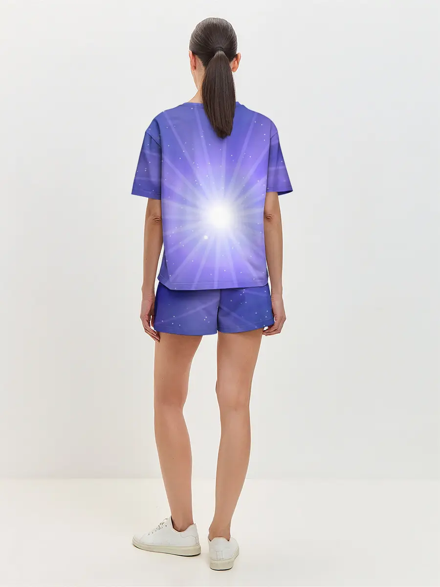 Женская пижама с шортами / Космос