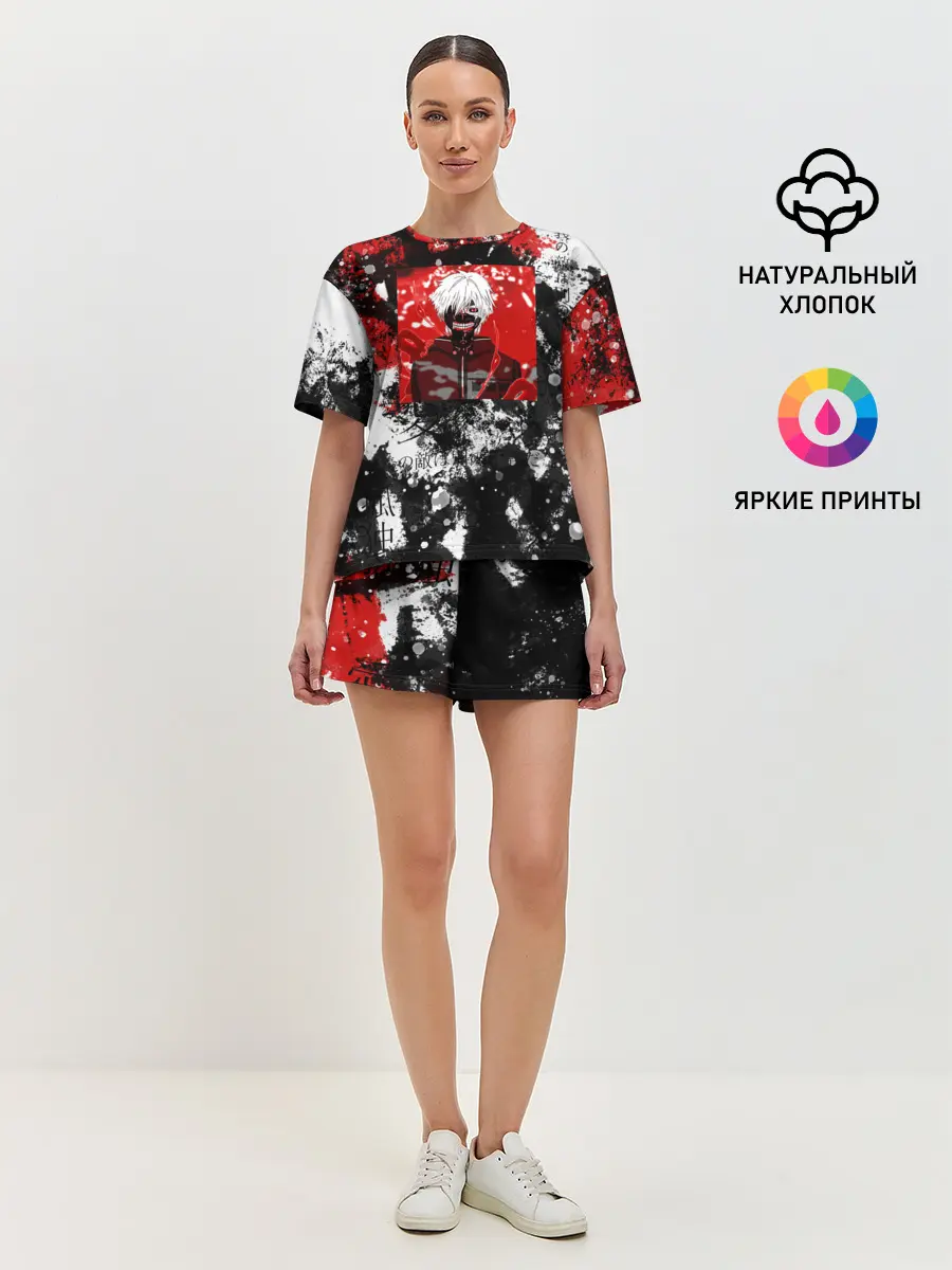 Женская пижама с шортами / Кен канеки