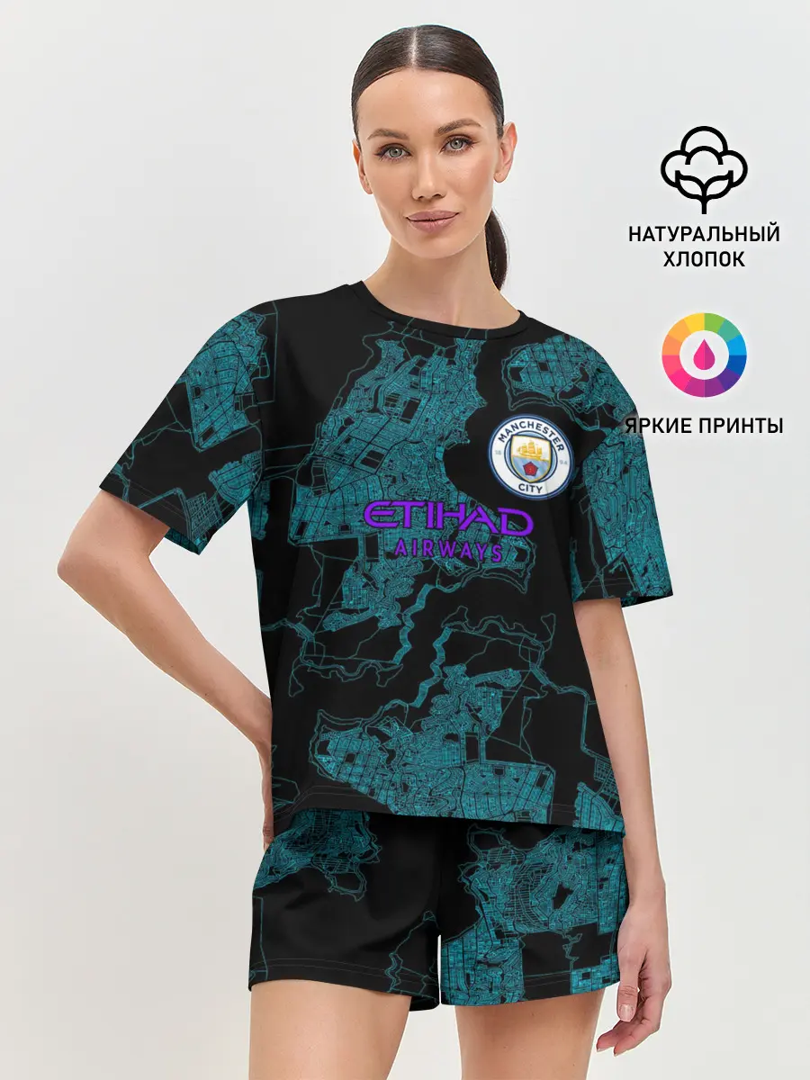 Женская пижама с шортами / Manchester City | МанСити
