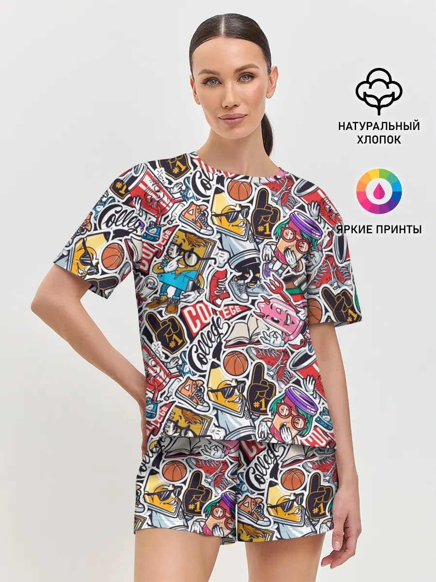Женская пижама с шортами / MIX