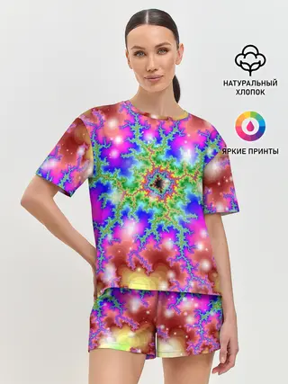 Женская пижама с шортами / Абстракция