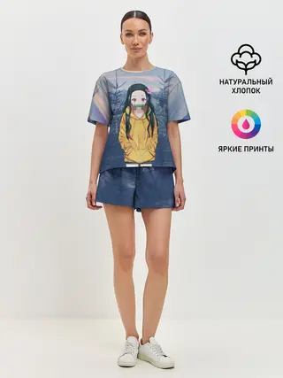 Женская пижама с шортами / Незуко