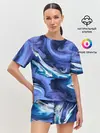 Женская пижама с шортами / Абстрактные волны