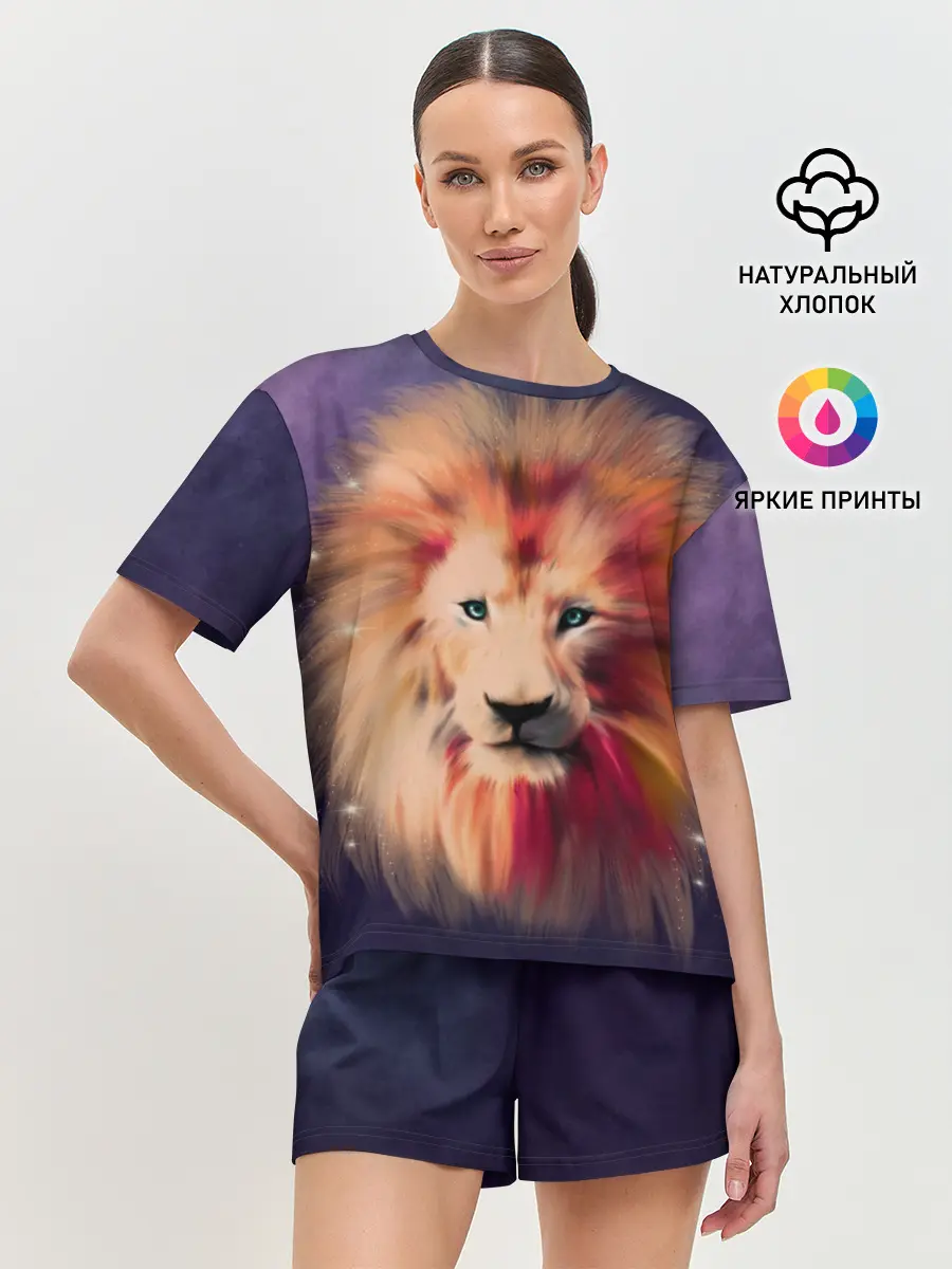 Женская пижама с шортами / Space Lion