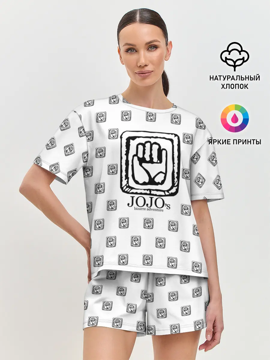 Женская пижама с шортами / Лого джоджо белый