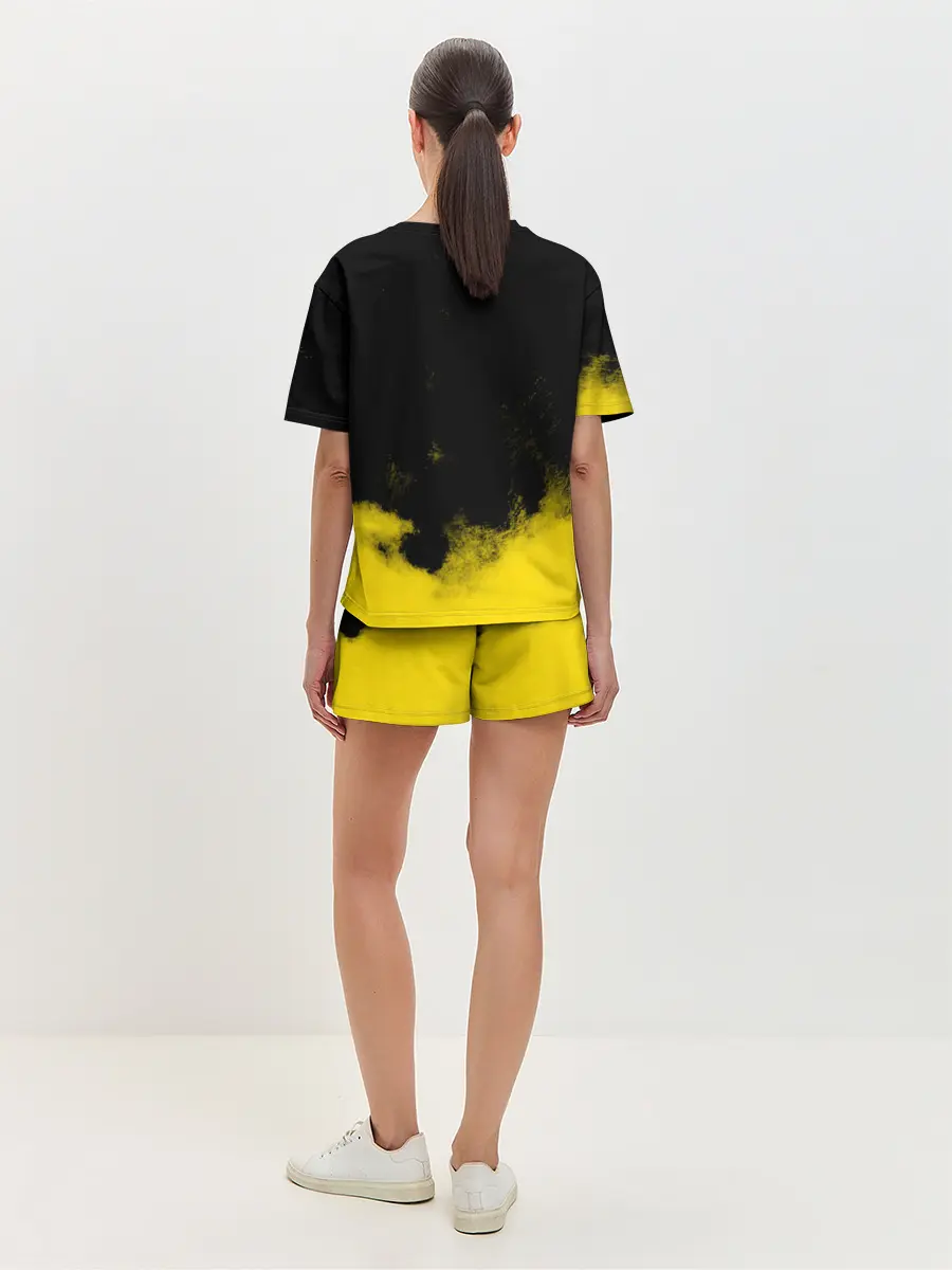 Женская пижама с шортами / Хамон желтый дым